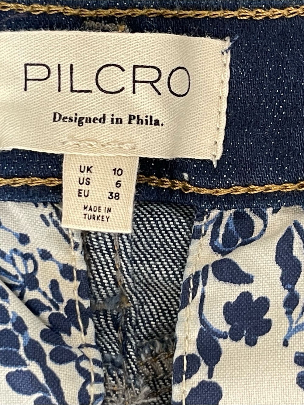 Anthropologie Pilcro Women’s Size 6 Front Slit Midi Skirt Dark Blue Denim - Picture 12 of 15
